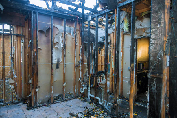 Professional Fire Damage Restoration technician working in Sea Girt, NJ